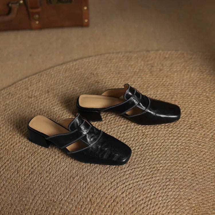 Alayna | Genuine Leather Mules