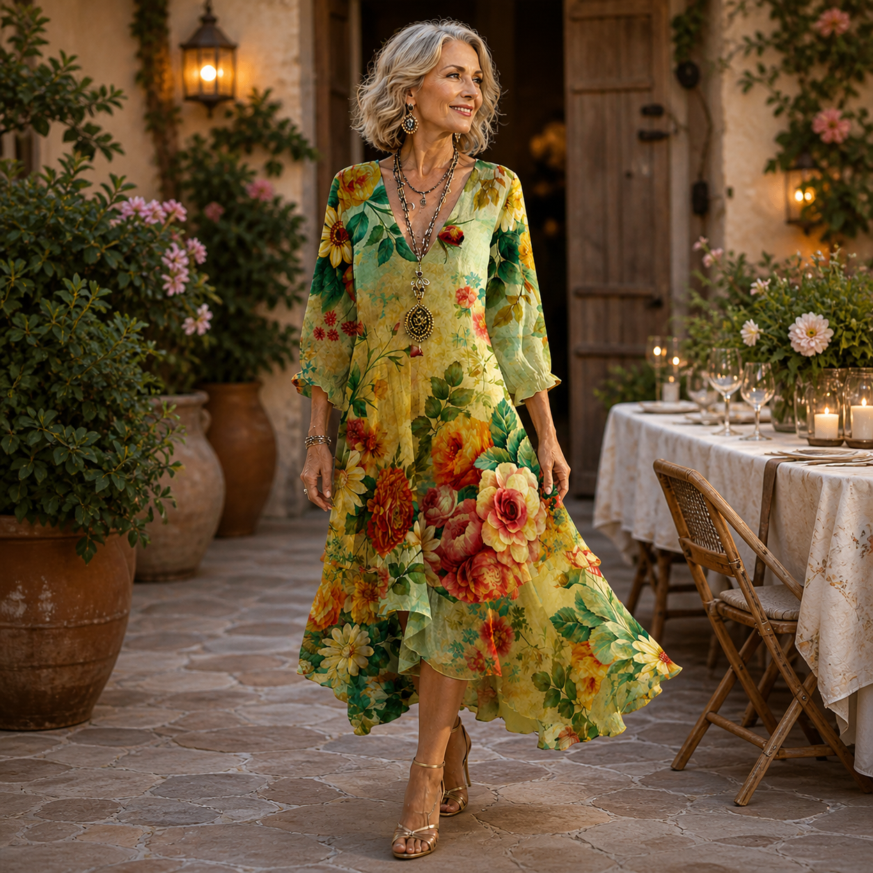 Janessa™ | Elegant Floral Maxi Dress