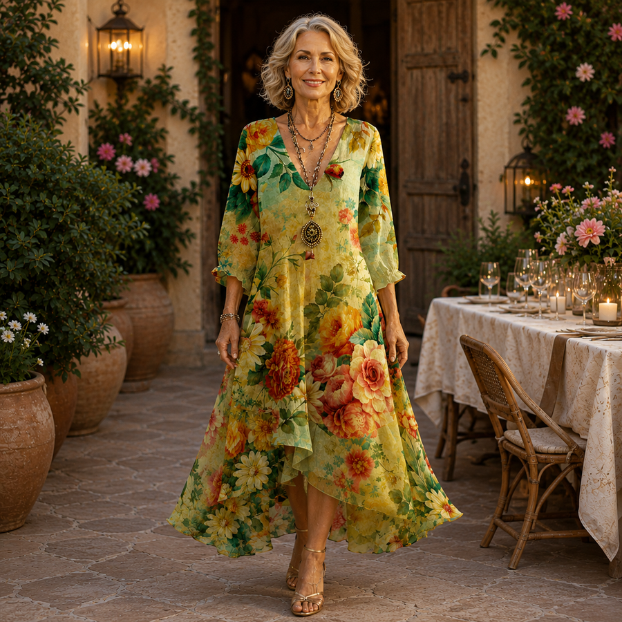 Janessa™ | Elegant Floral Maxi Dress
