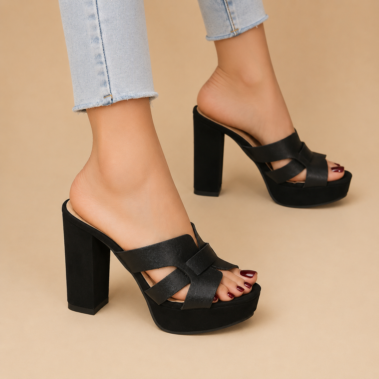 Elena | Effortless Platform Elegance Heels