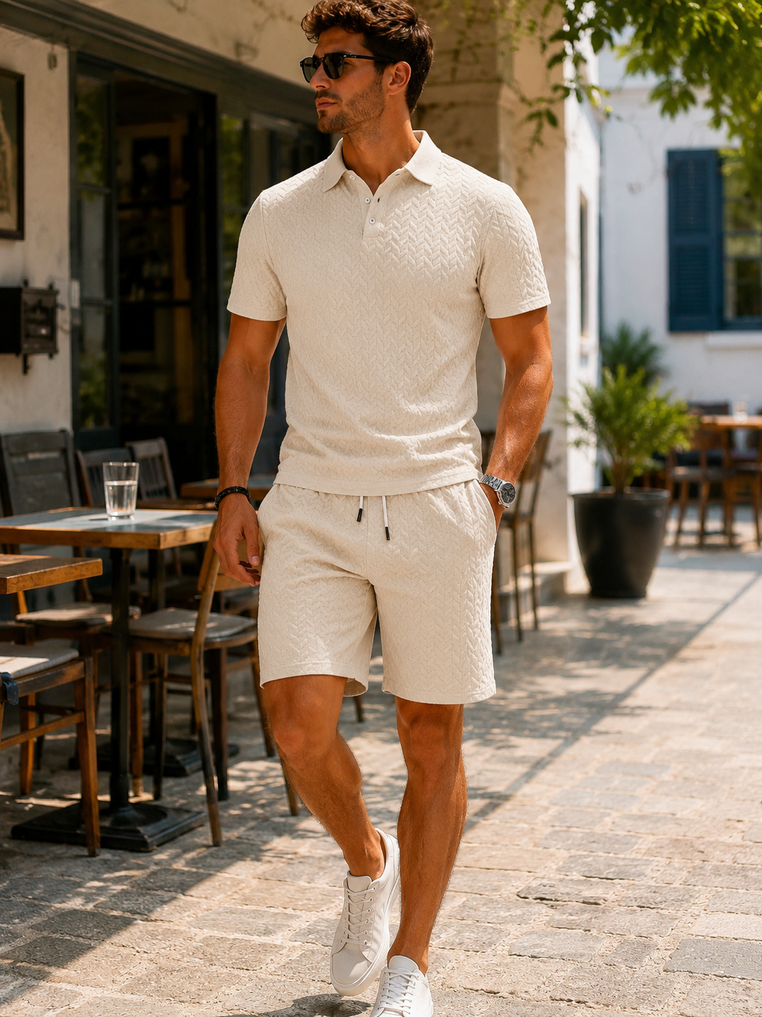 Mason | Elegant Polo & Shorts Set