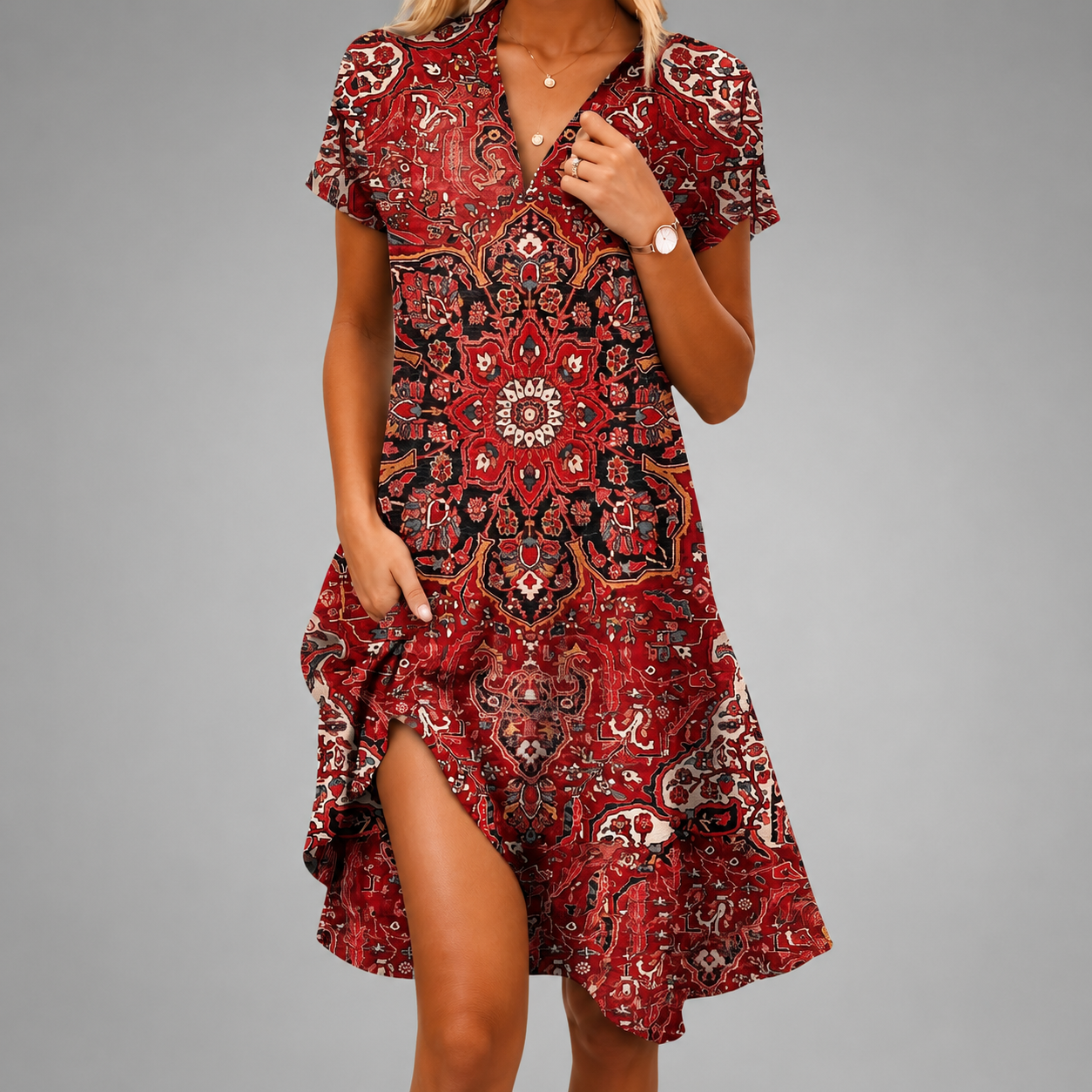 Moira™ Lightweight Comfort Midi Dress