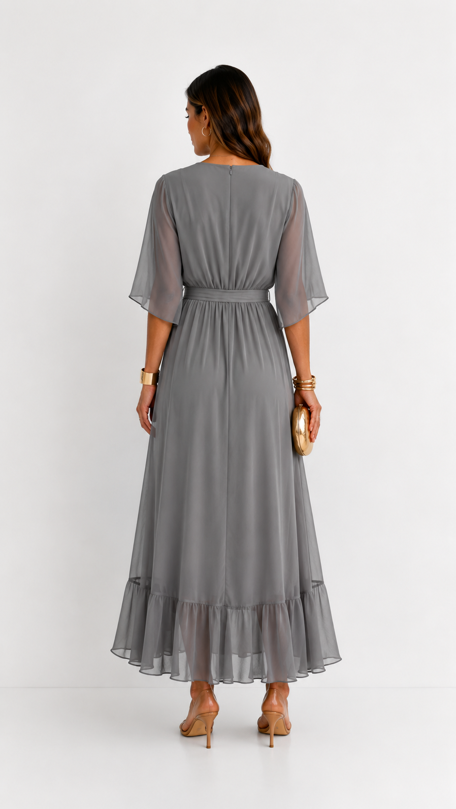 Isabelle™ | Elegant Chiffon Wrap Maxi Dress