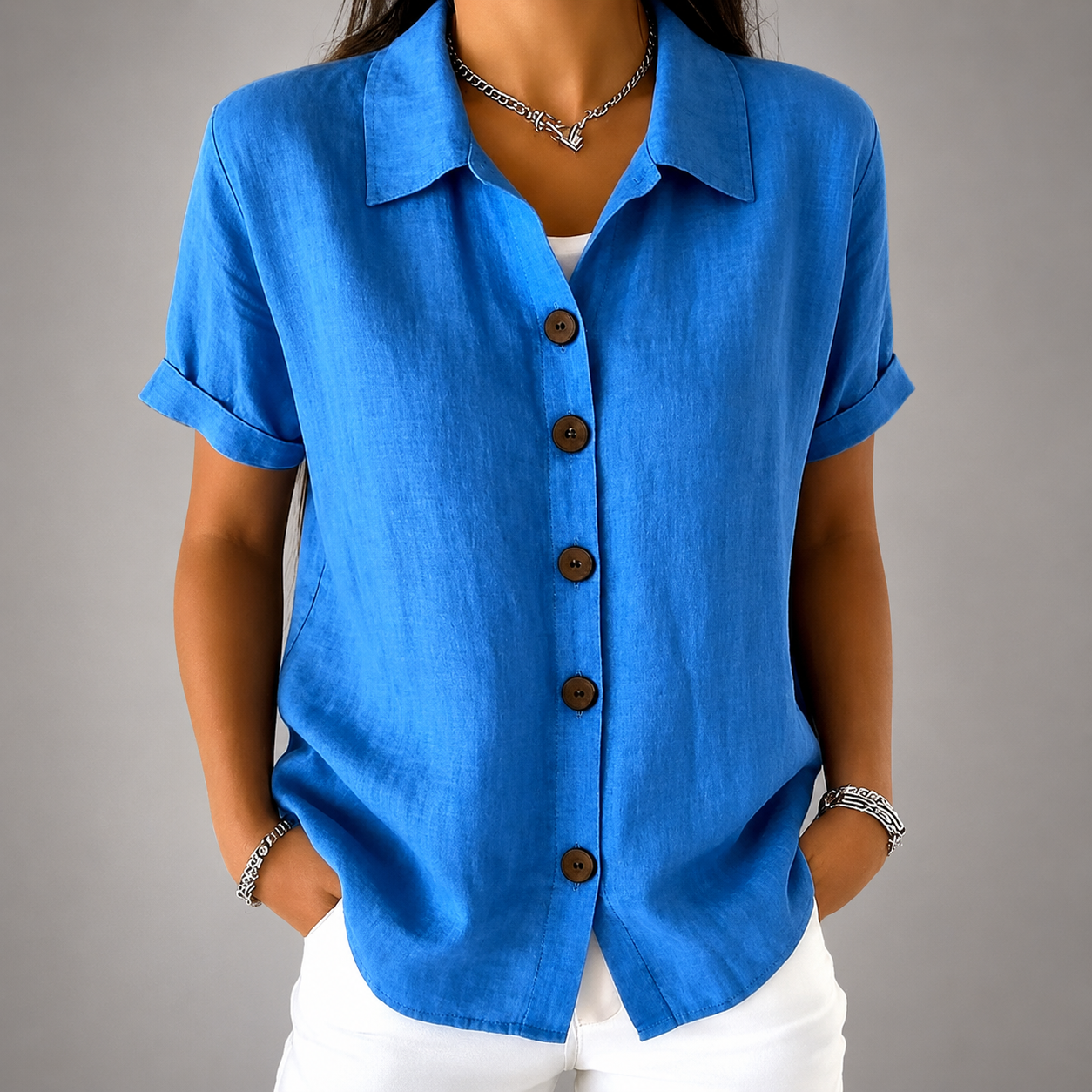 Verena™ | Everyday Button-Up Blouse