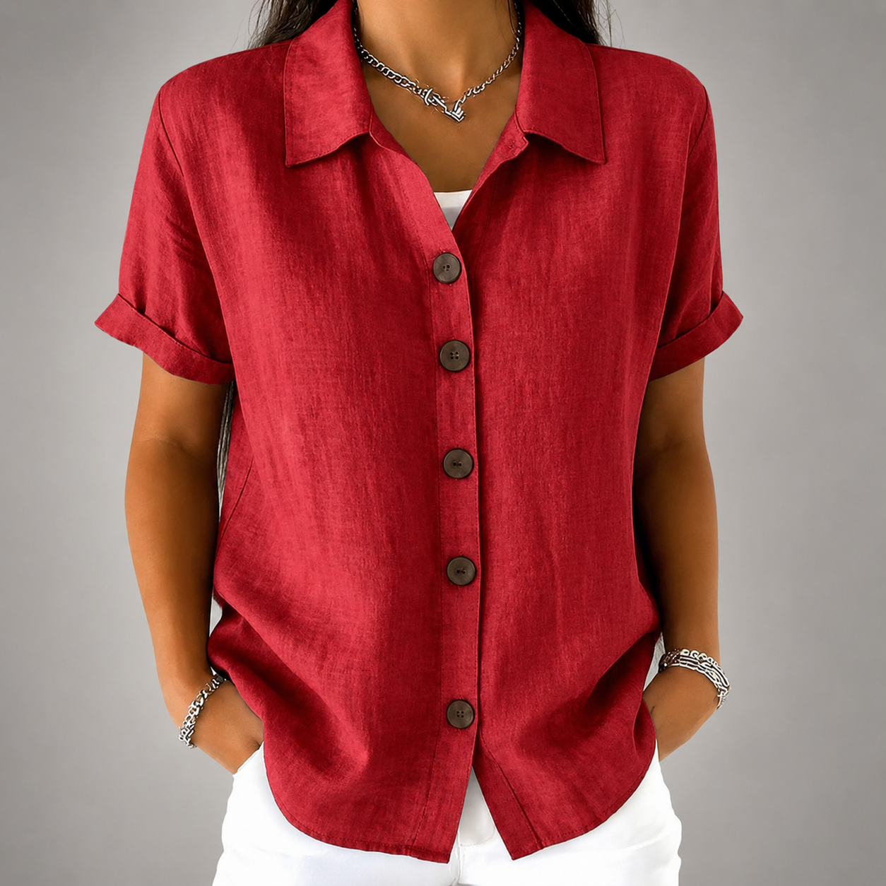 Verena™ | Everyday Button-Up Blouse