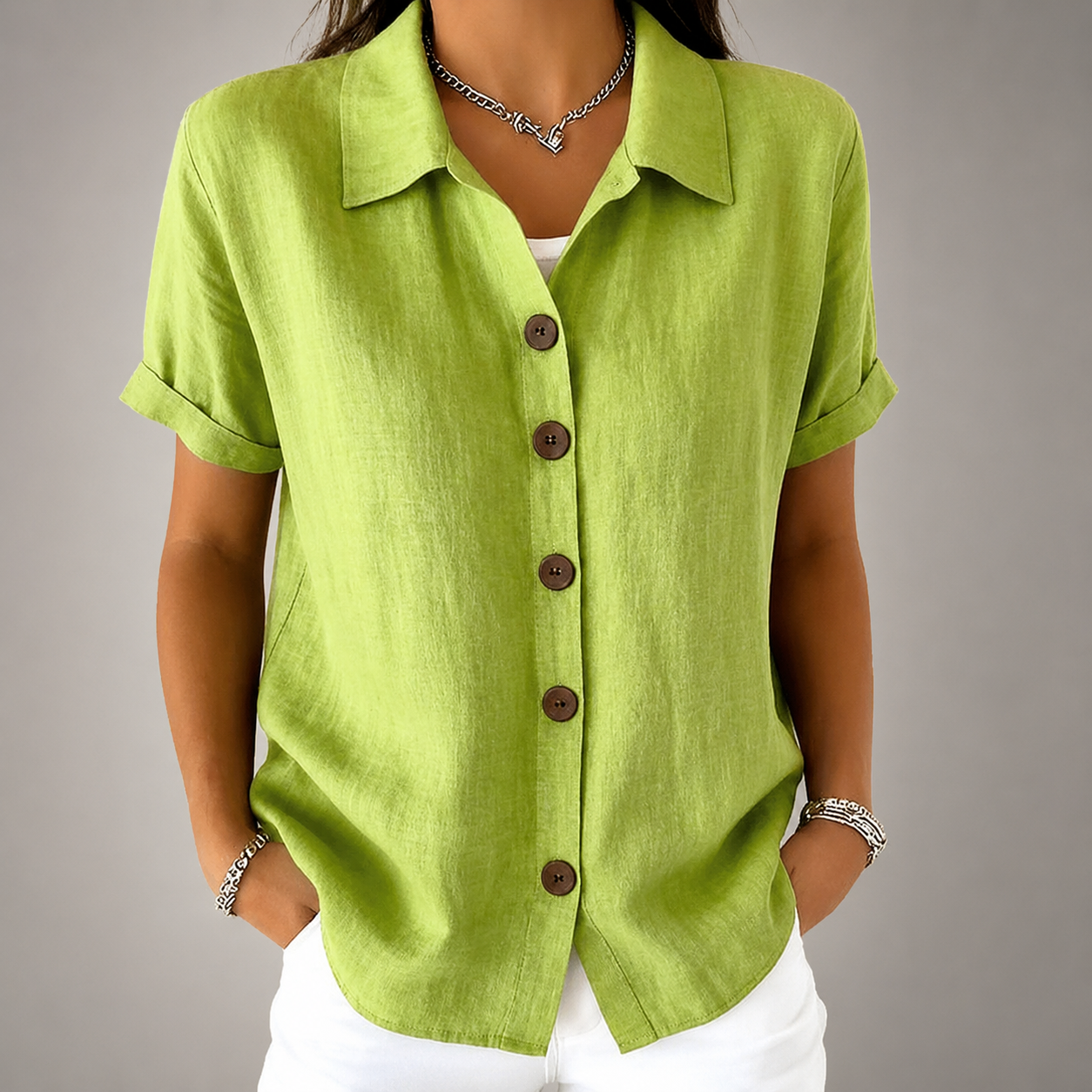 Verena™ | Everyday Button-Up Blouse
