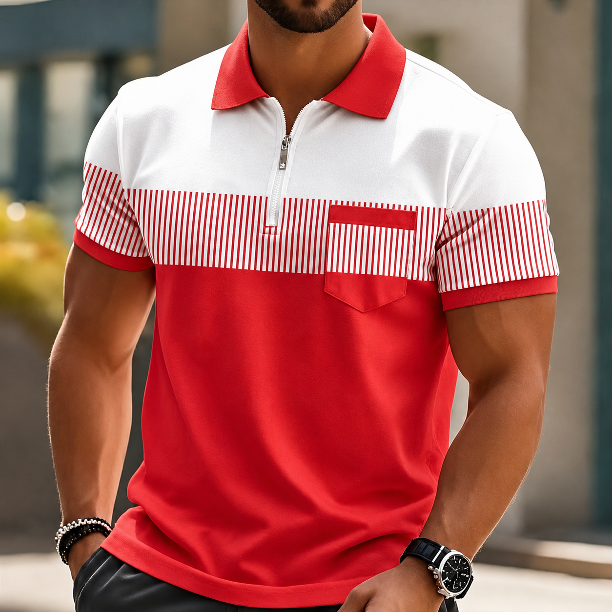 Mason | Elegant Zip Polo