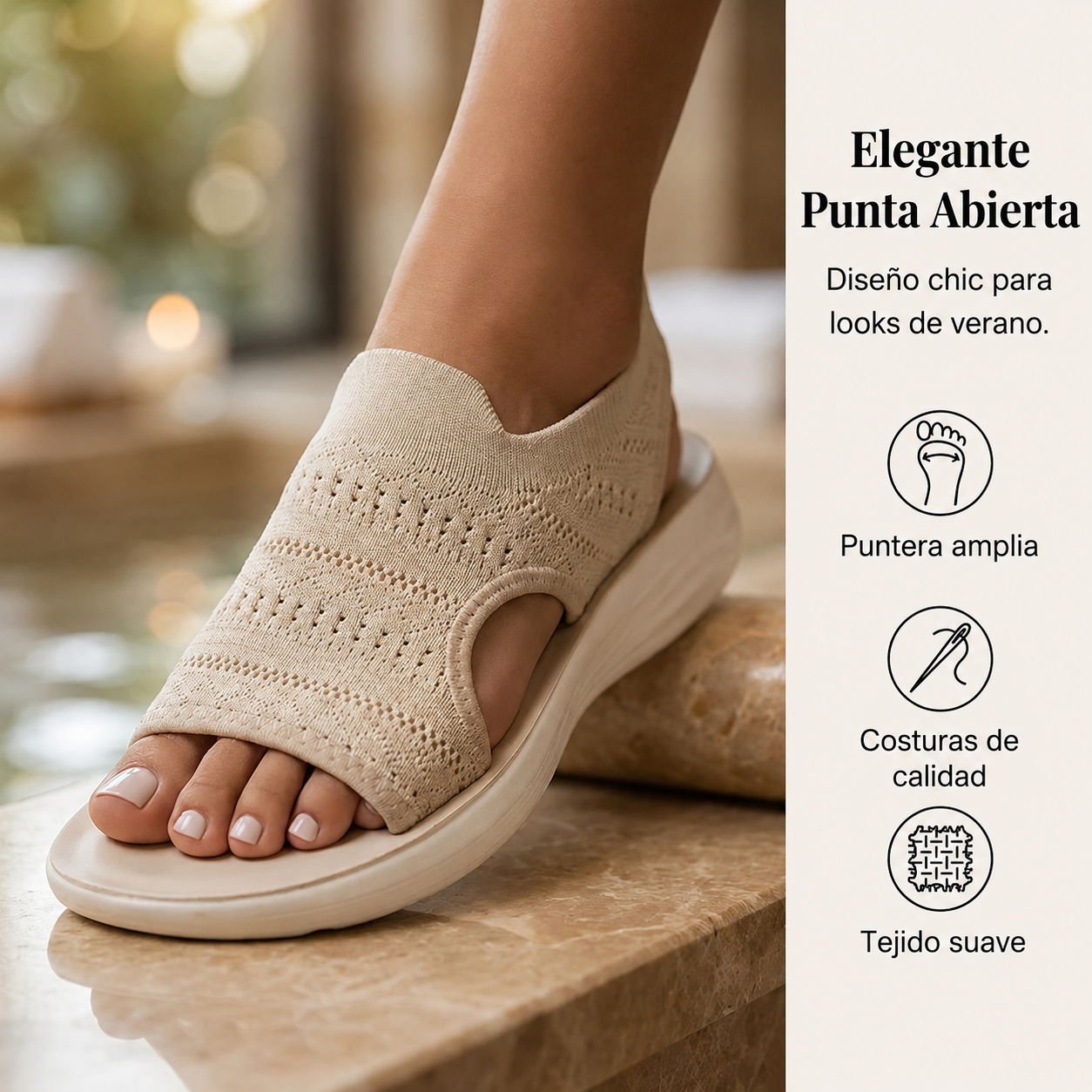 Luna | Breathable Platform Sandals with Elastic Strap