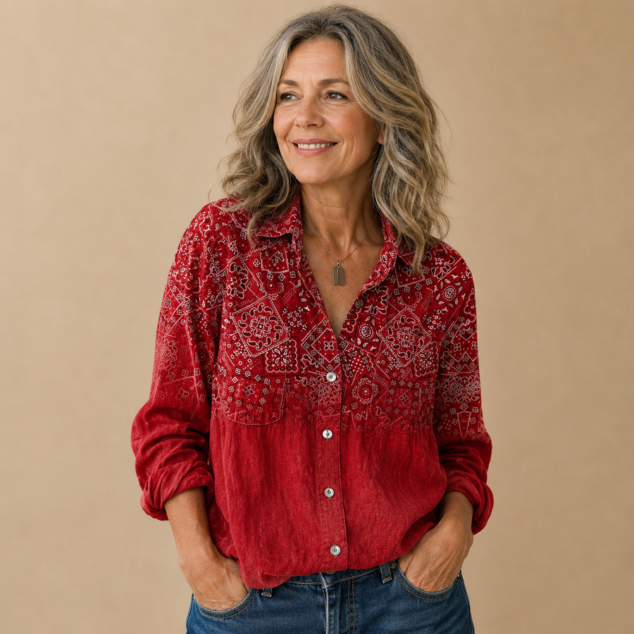 Morena™ Vintage Printed Blouse