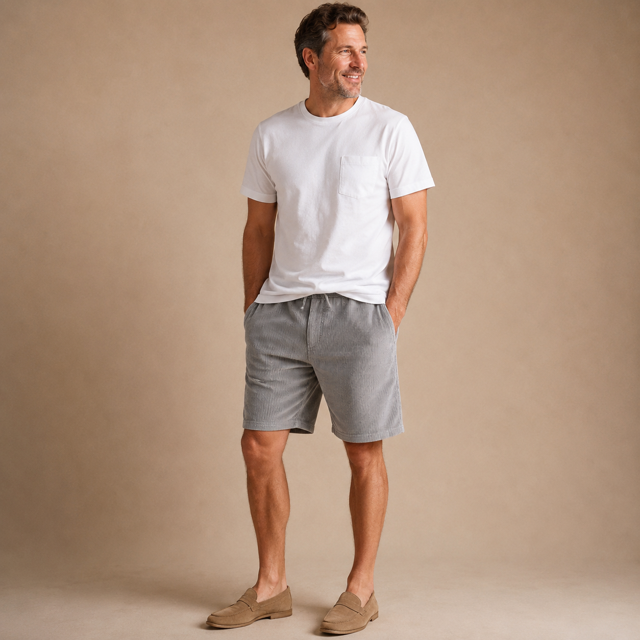 Brandon | Refined Textured Tailored Shorts