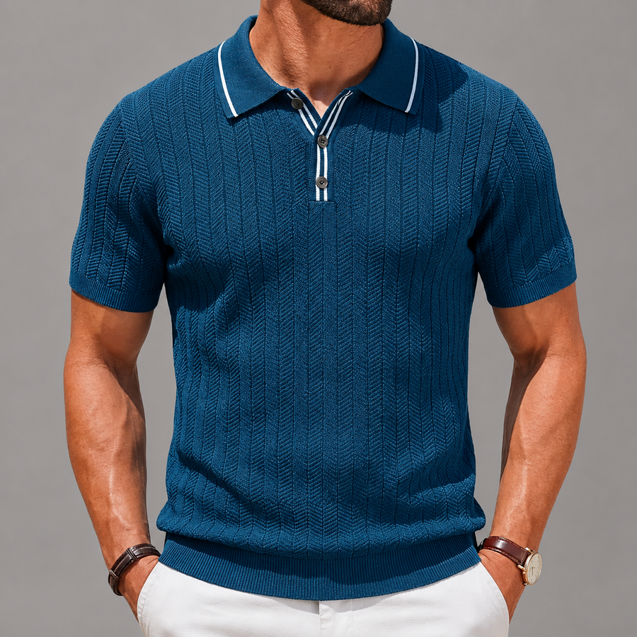 Sterling™ | Textured Knit Polo Shirt