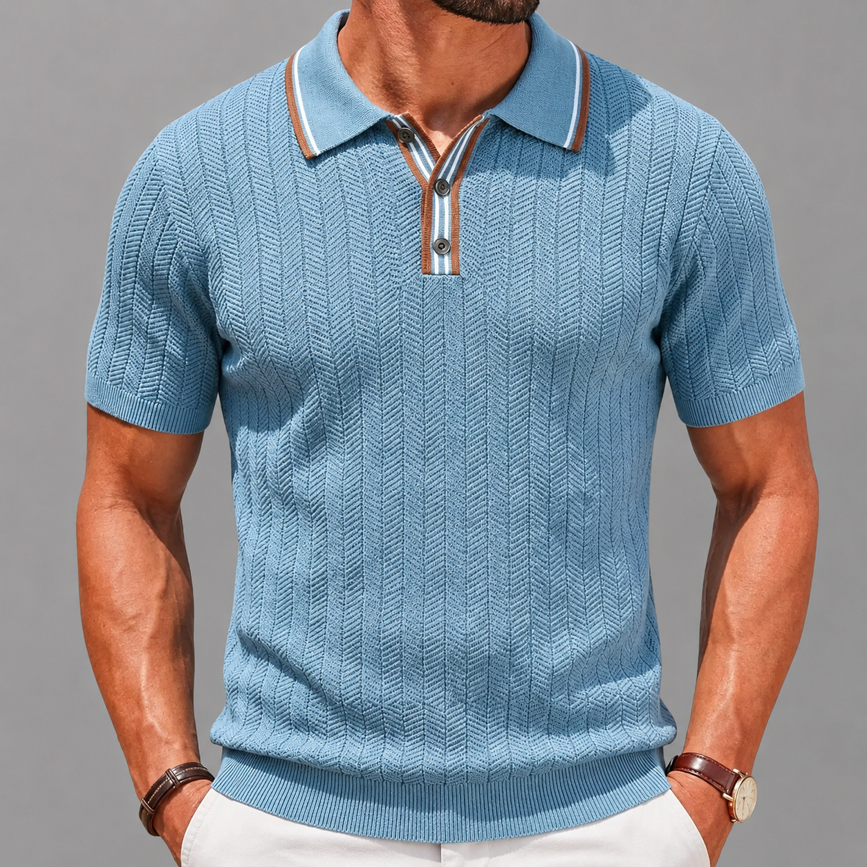 Sterling™ | Textured Knit Polo Shirt