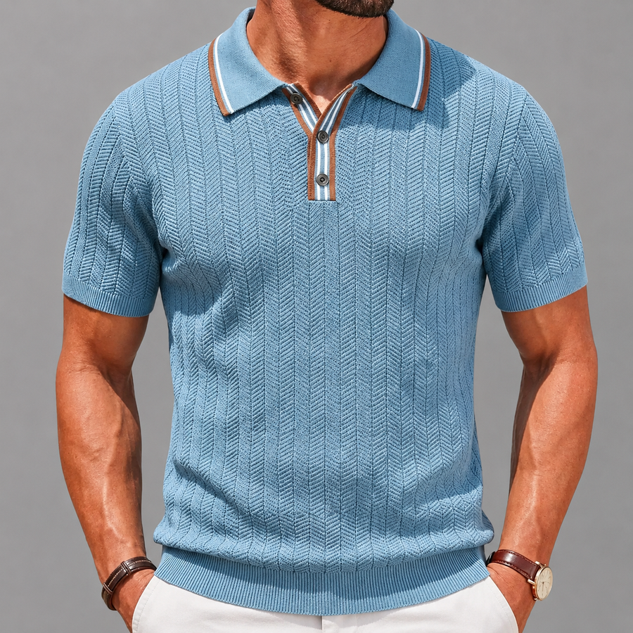 Sterling™ | Textured Knit Polo Shirt