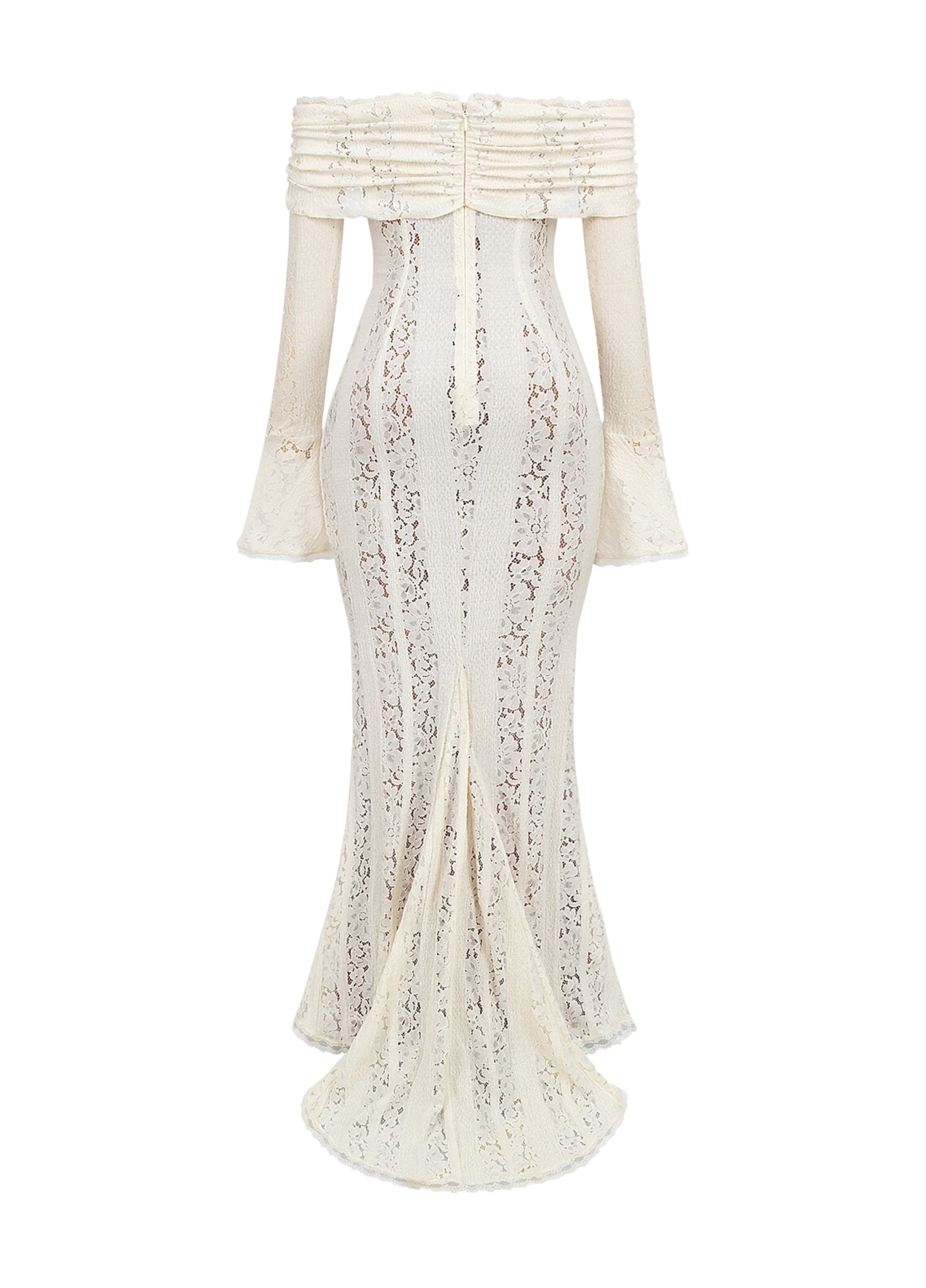 Zorah | Lace Maxi Dress – White