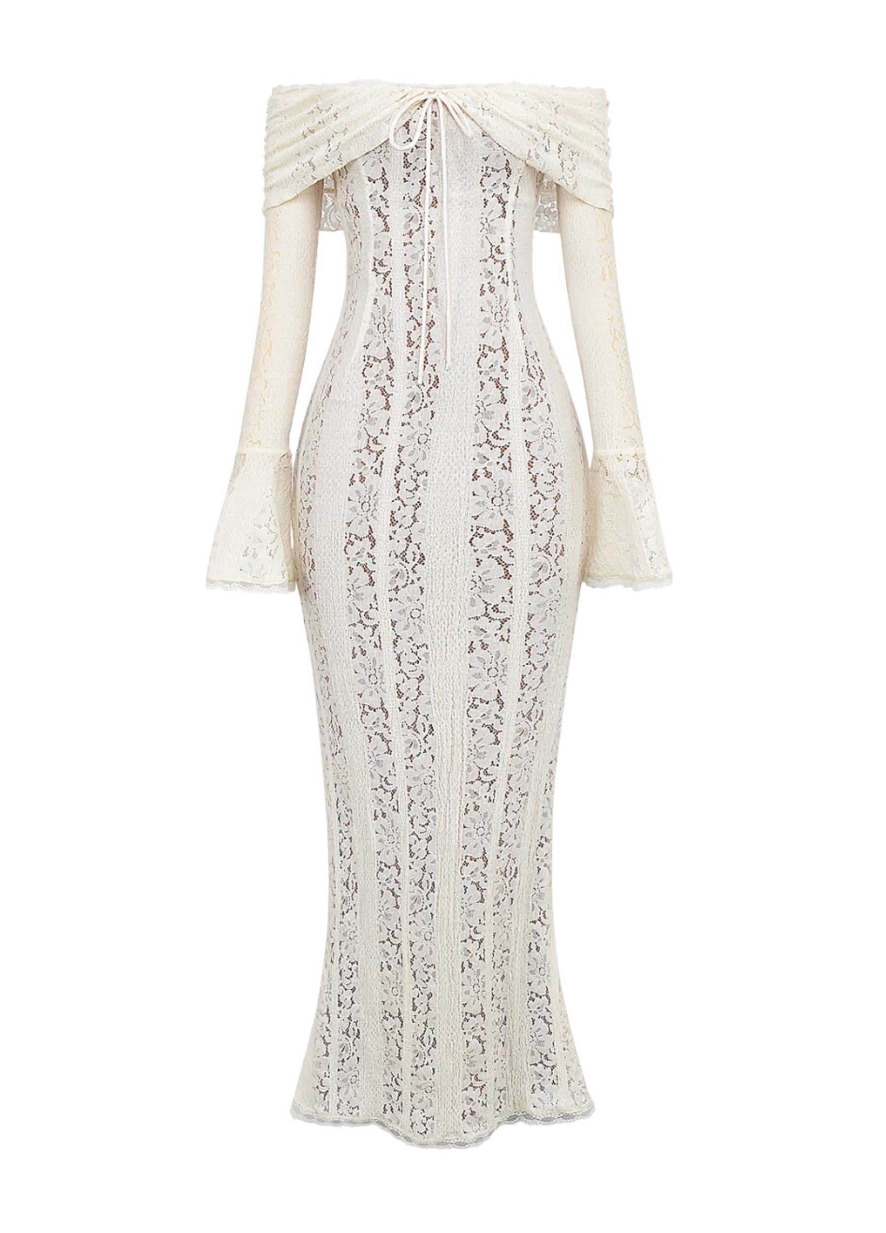 Zorah | Lace Maxi Dress – White
