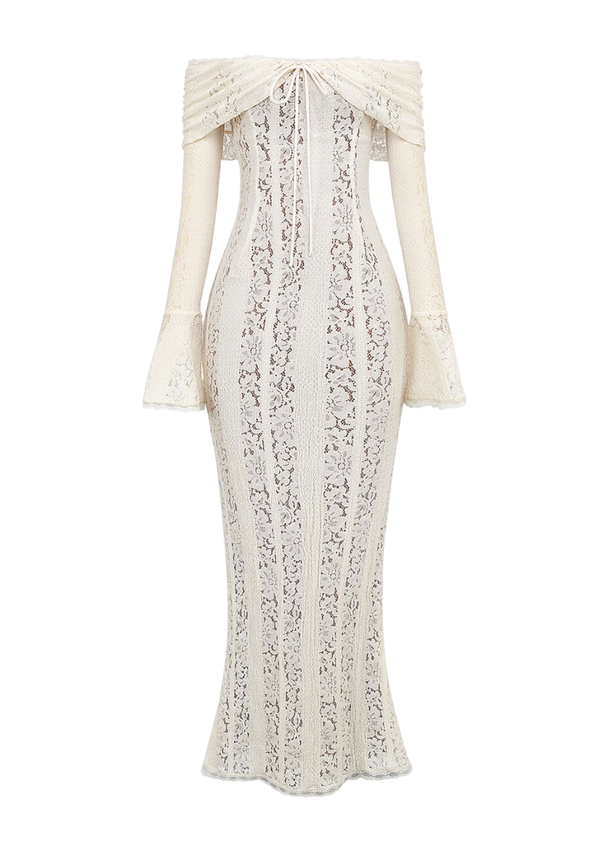 Zorah | Lace Maxi Dress – White