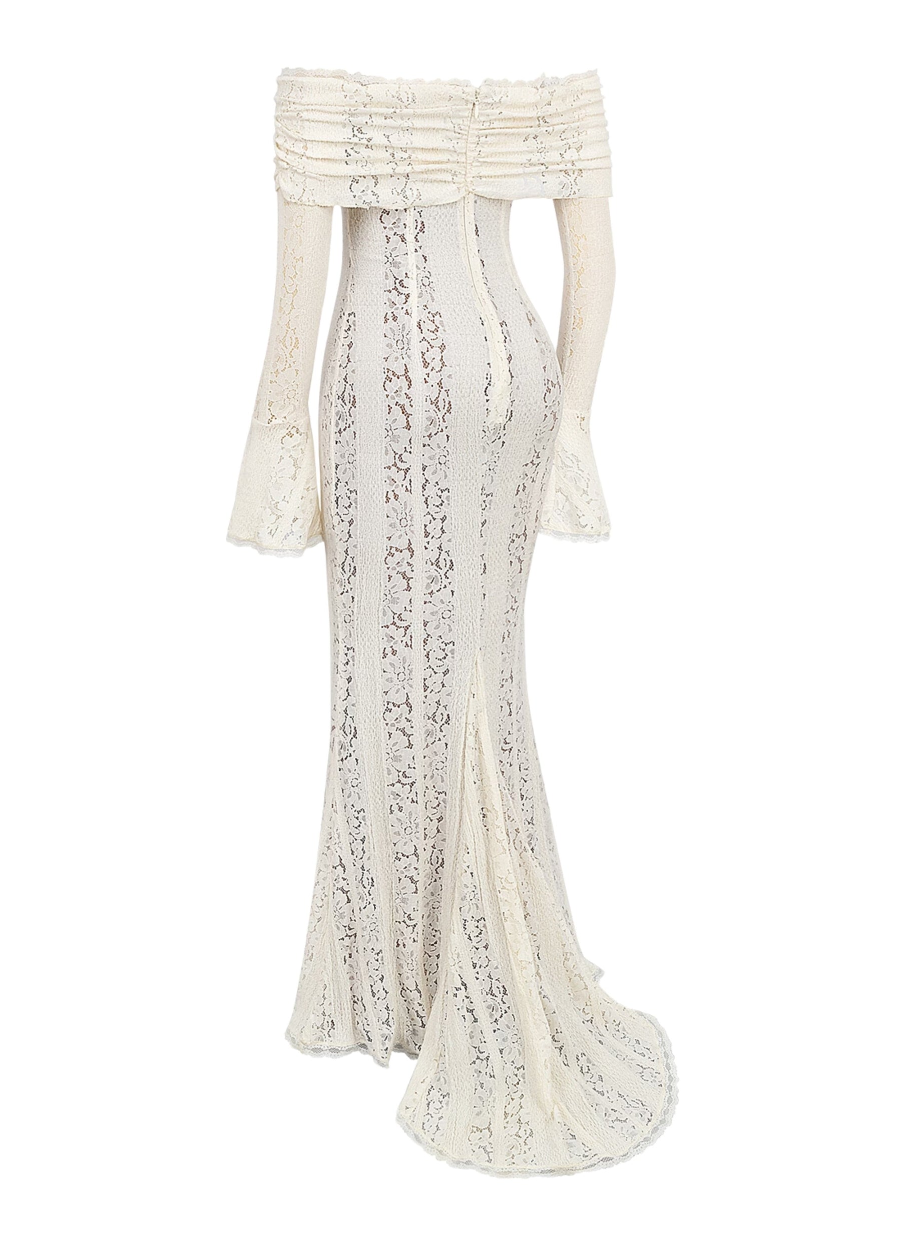 Zorah | Lace Maxi Dress – White