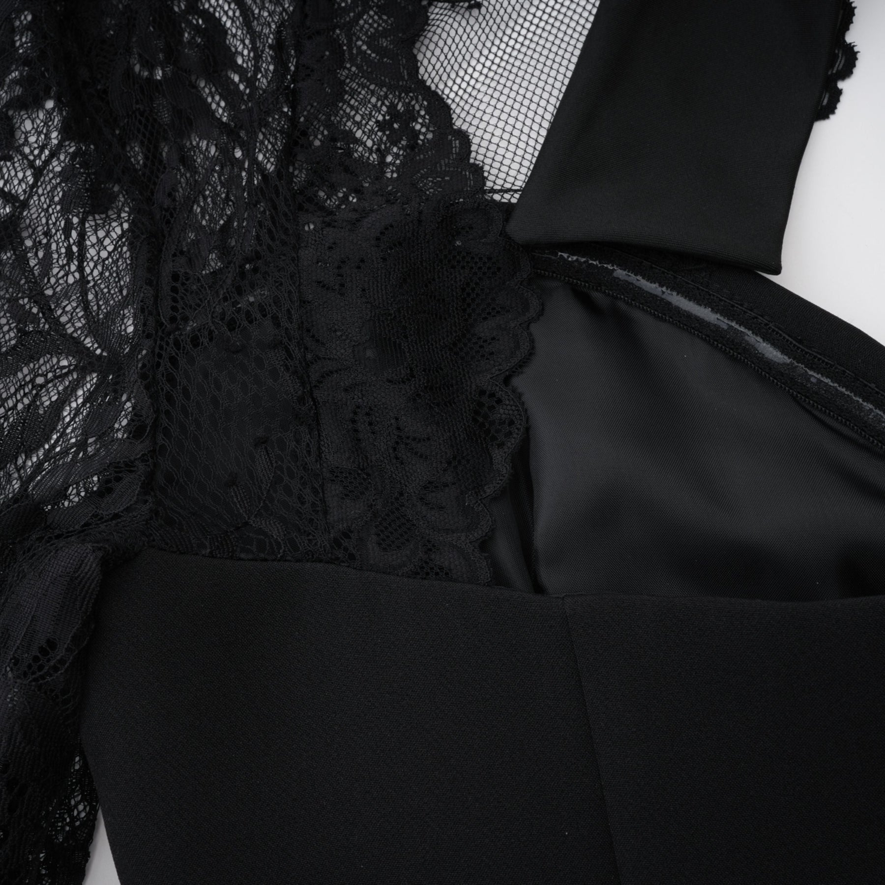 Lorelai | Lace Panel Maxi Dress – Black