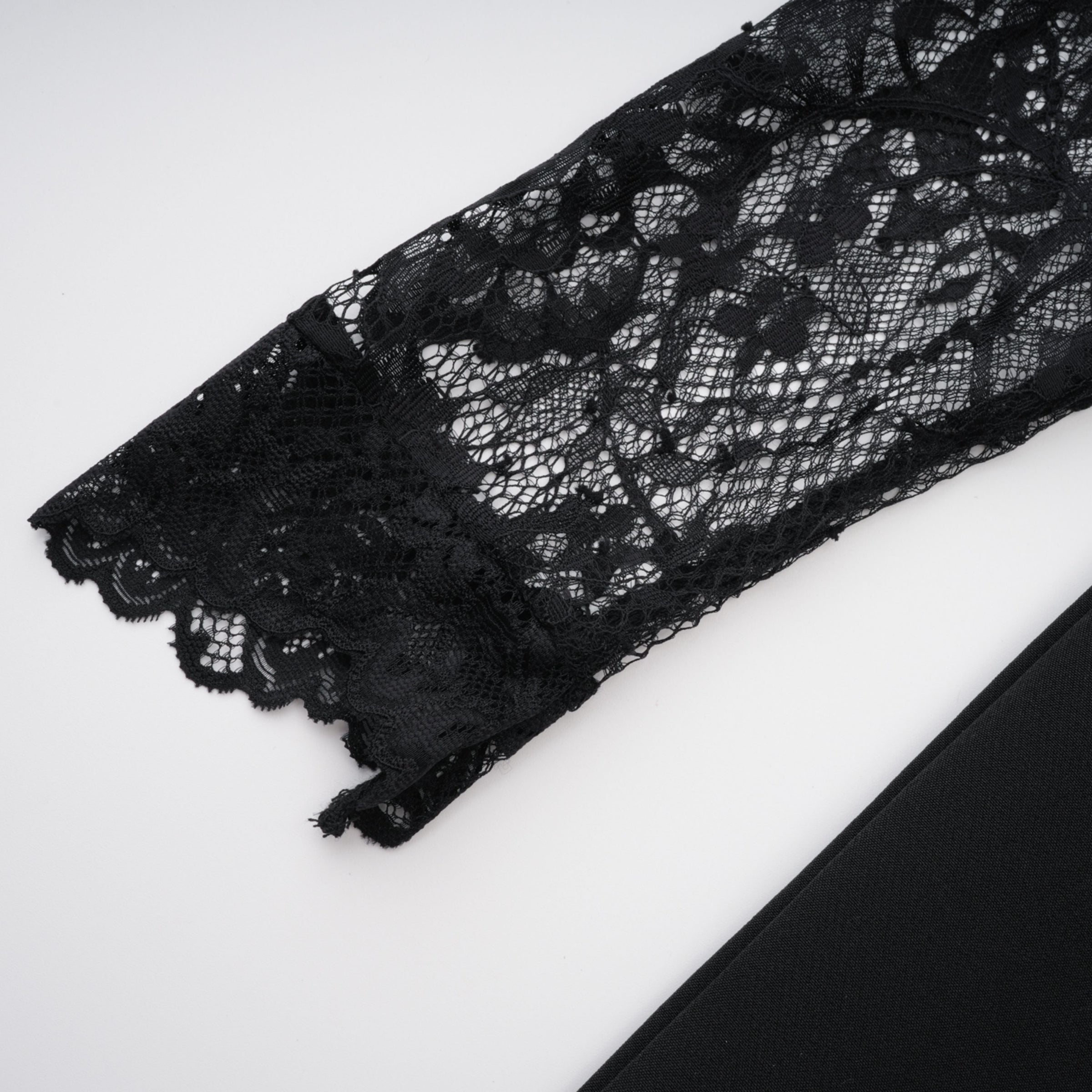 Lorelai | Lace Panel Maxi Dress – Black