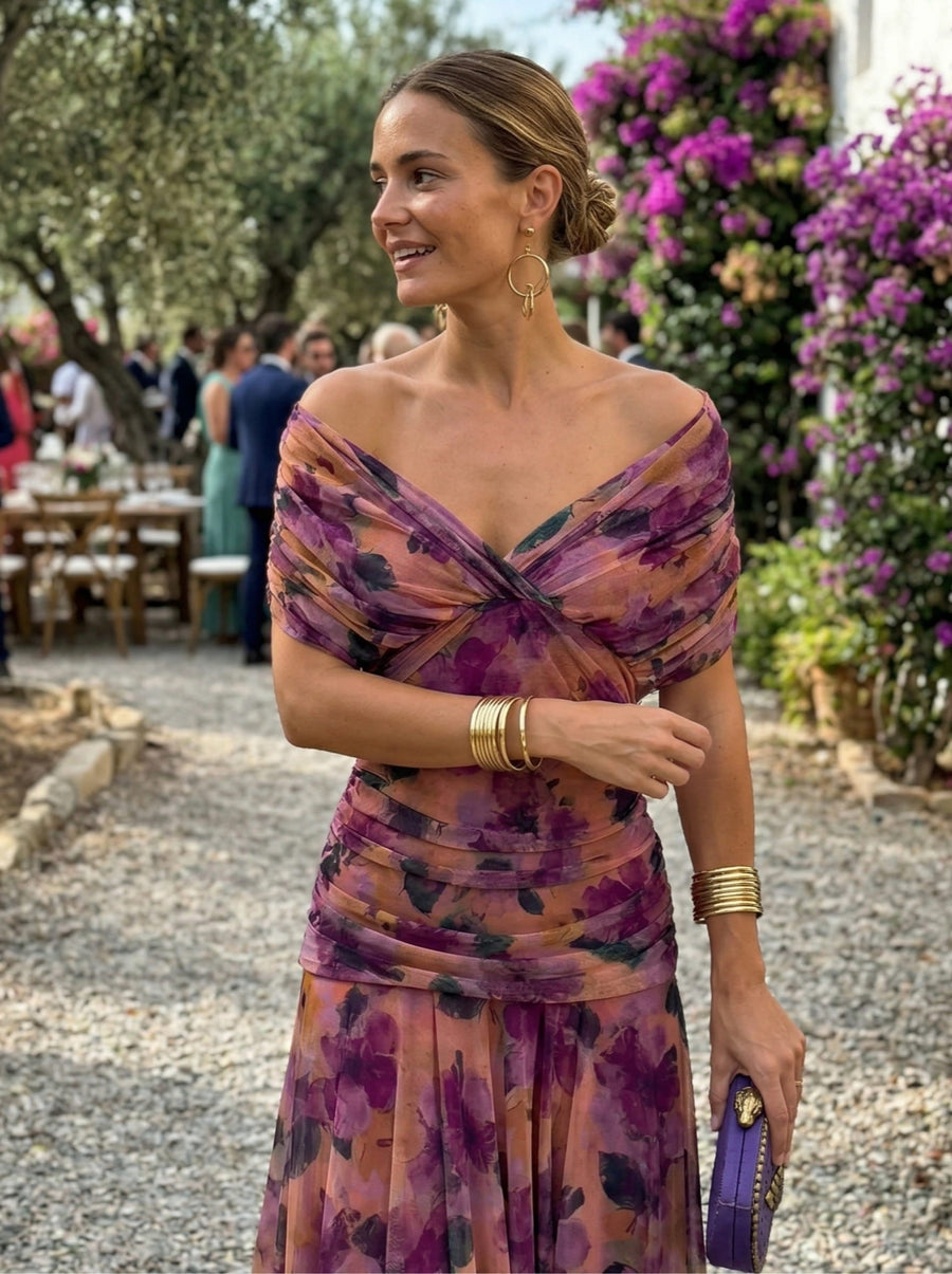 Long Dress with V-Neckline