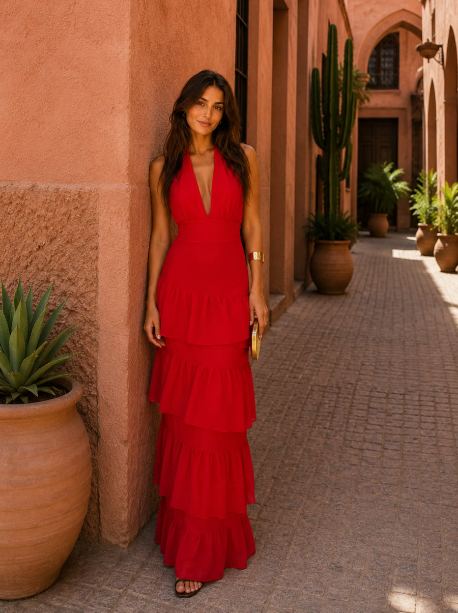 Manila dress in red