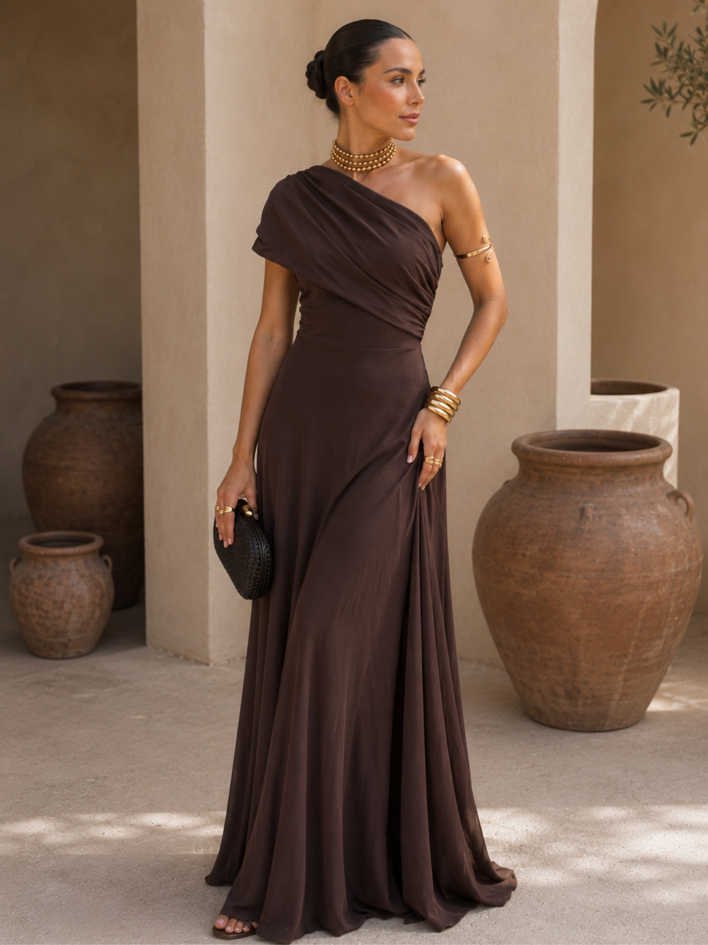 Toledo dress in brown