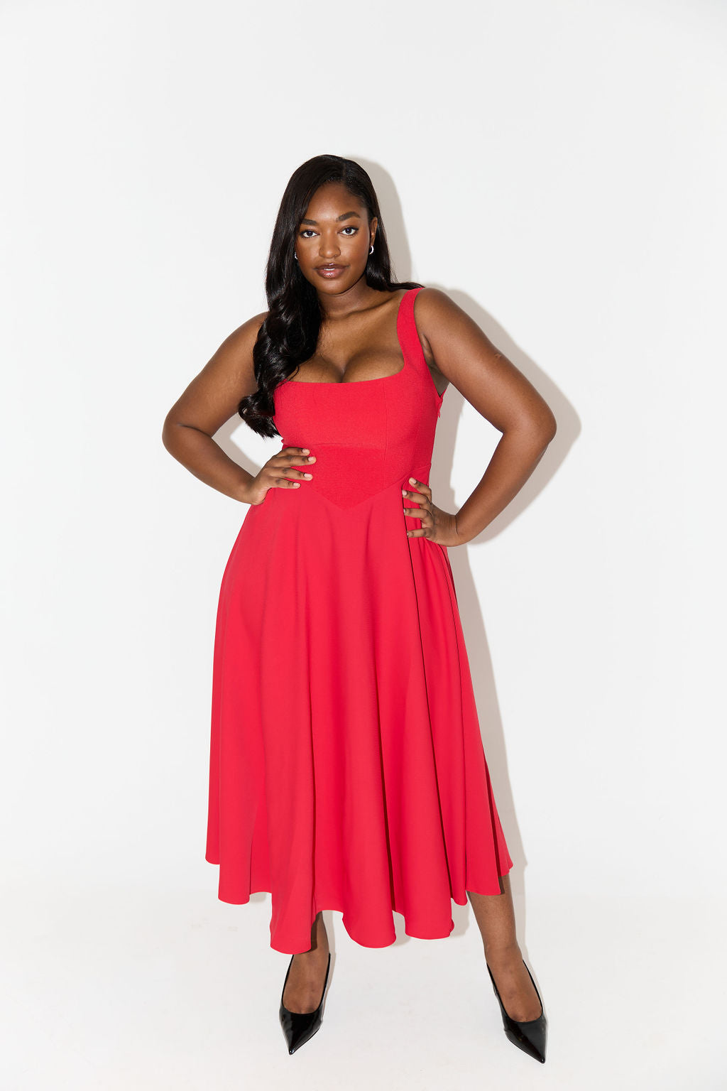 Castille | Elegant Midi Flow Dress