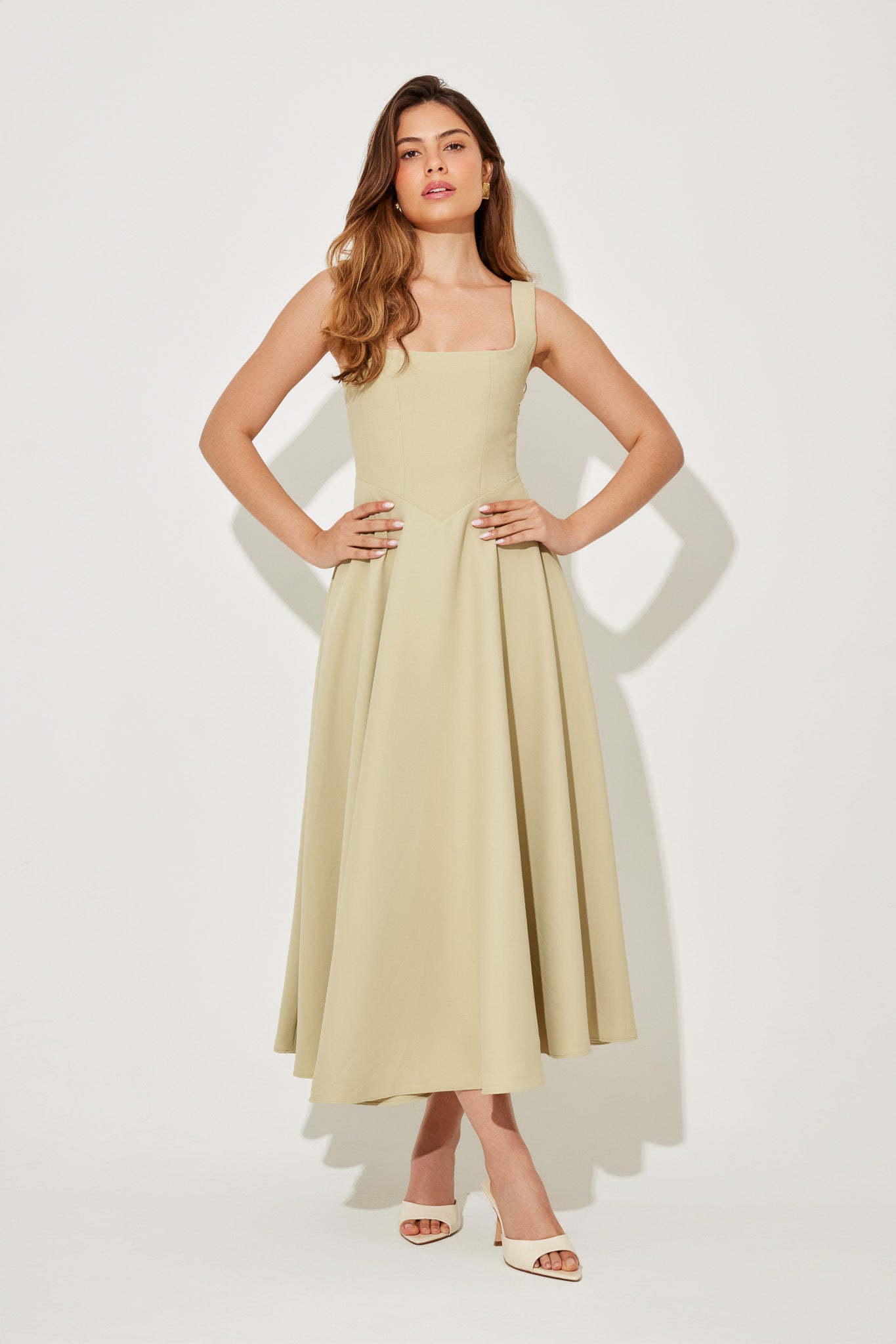 Castille | Elegant Midi Flow Dress