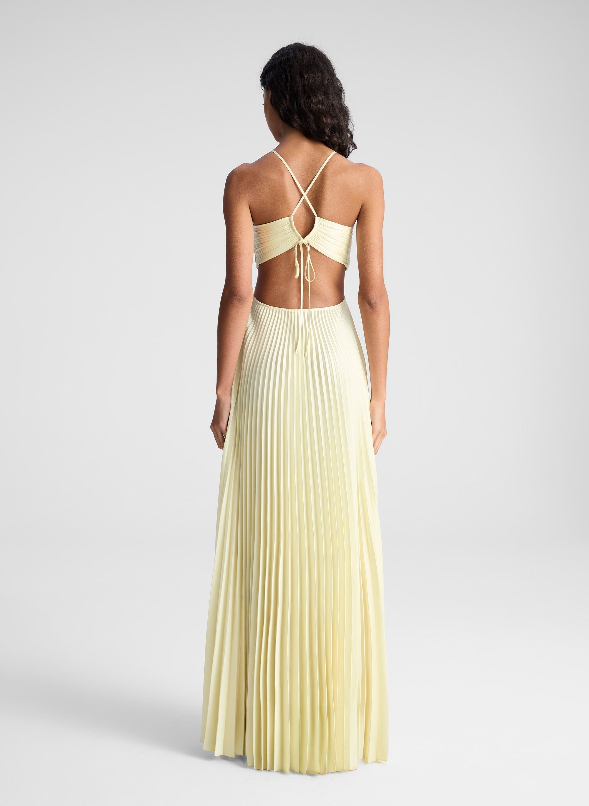 Madeleine | Pleated Cut-Out Gown