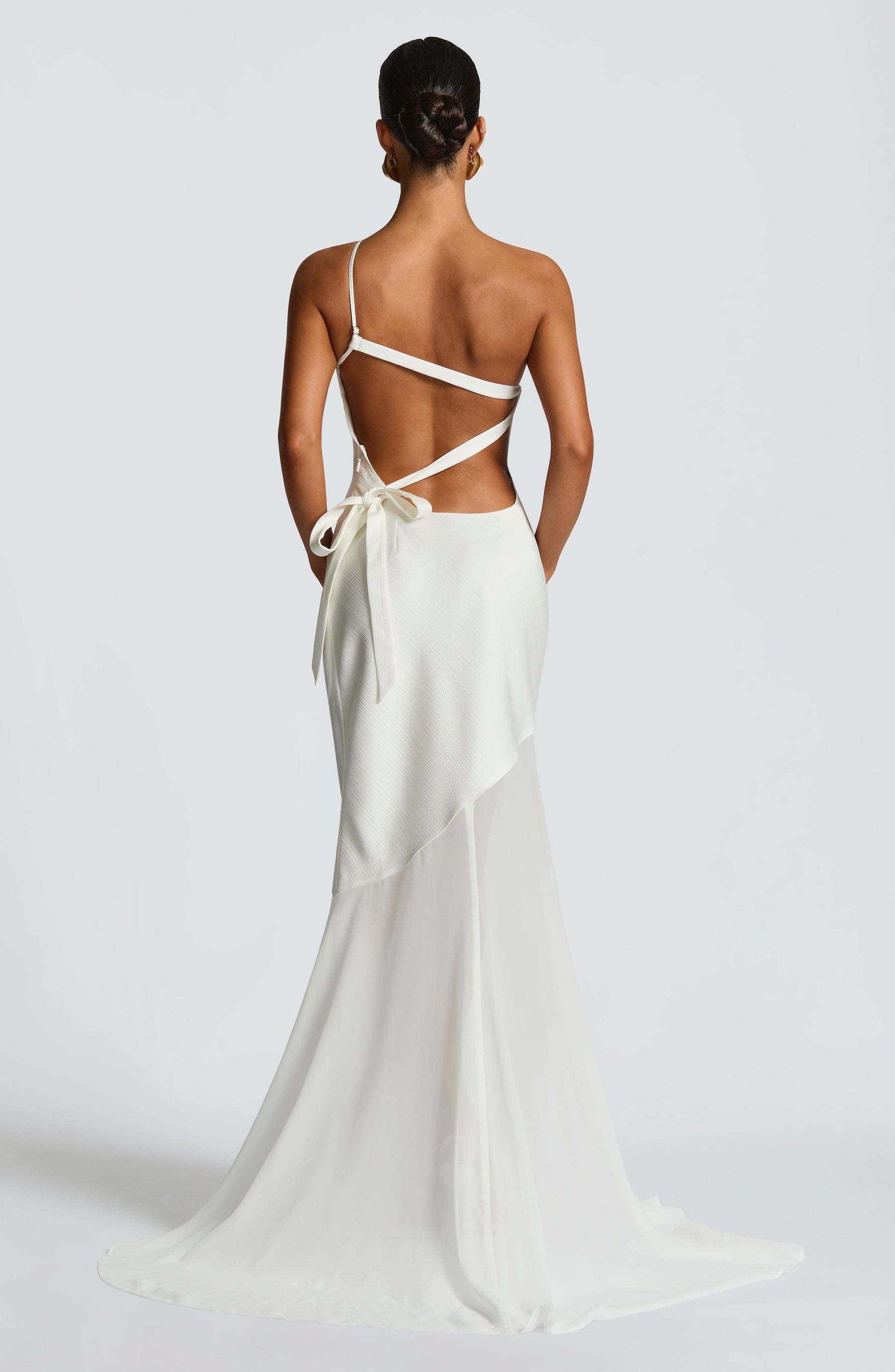 Cheyenne | One-Shoulder Mesh Evening Gown