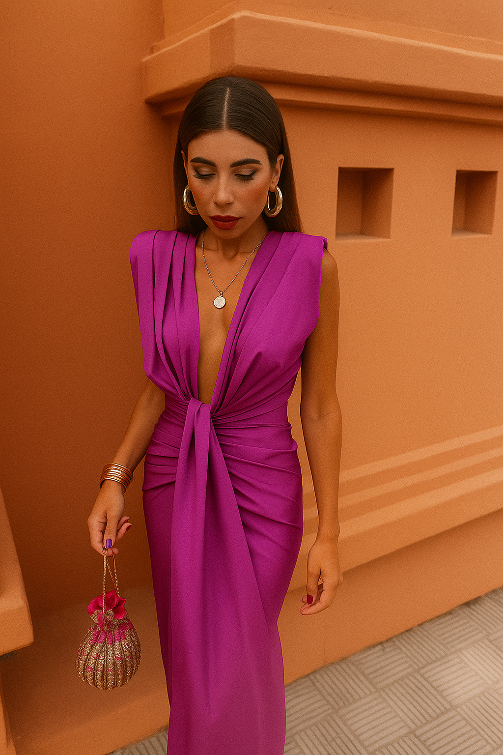 Julia | Graceful Pleated Maxi Dress