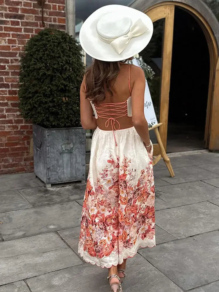 Navya | Halter Floral Elegance Dress