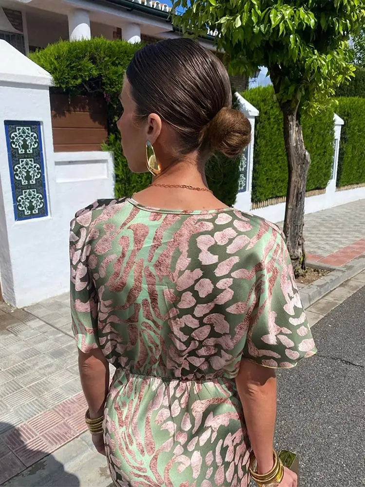 CLARANDRA - COPPER MIDI DRESS