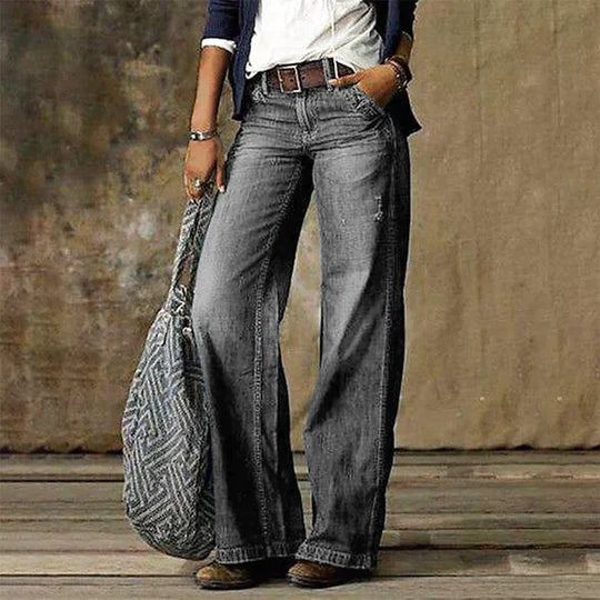 Amalie | Retro Wide Leg Jeans