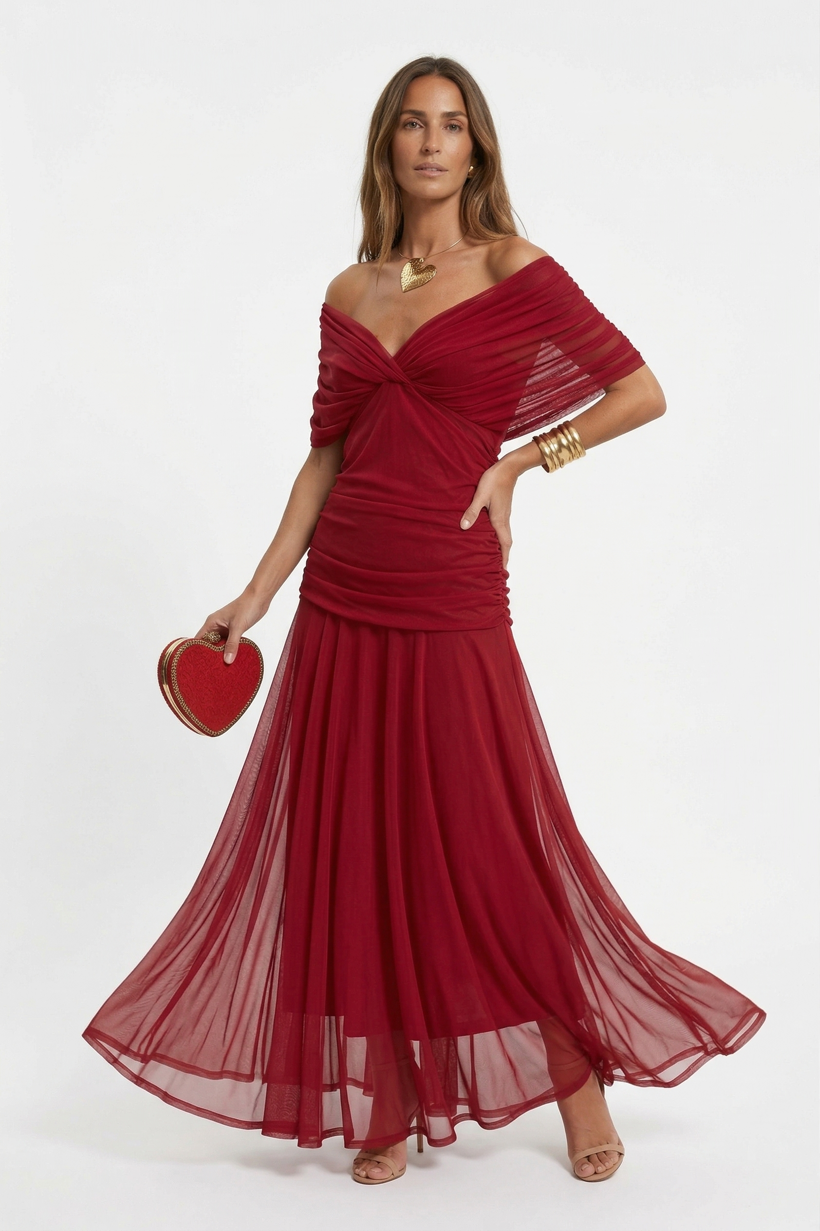 Long Dress with V-Neckline