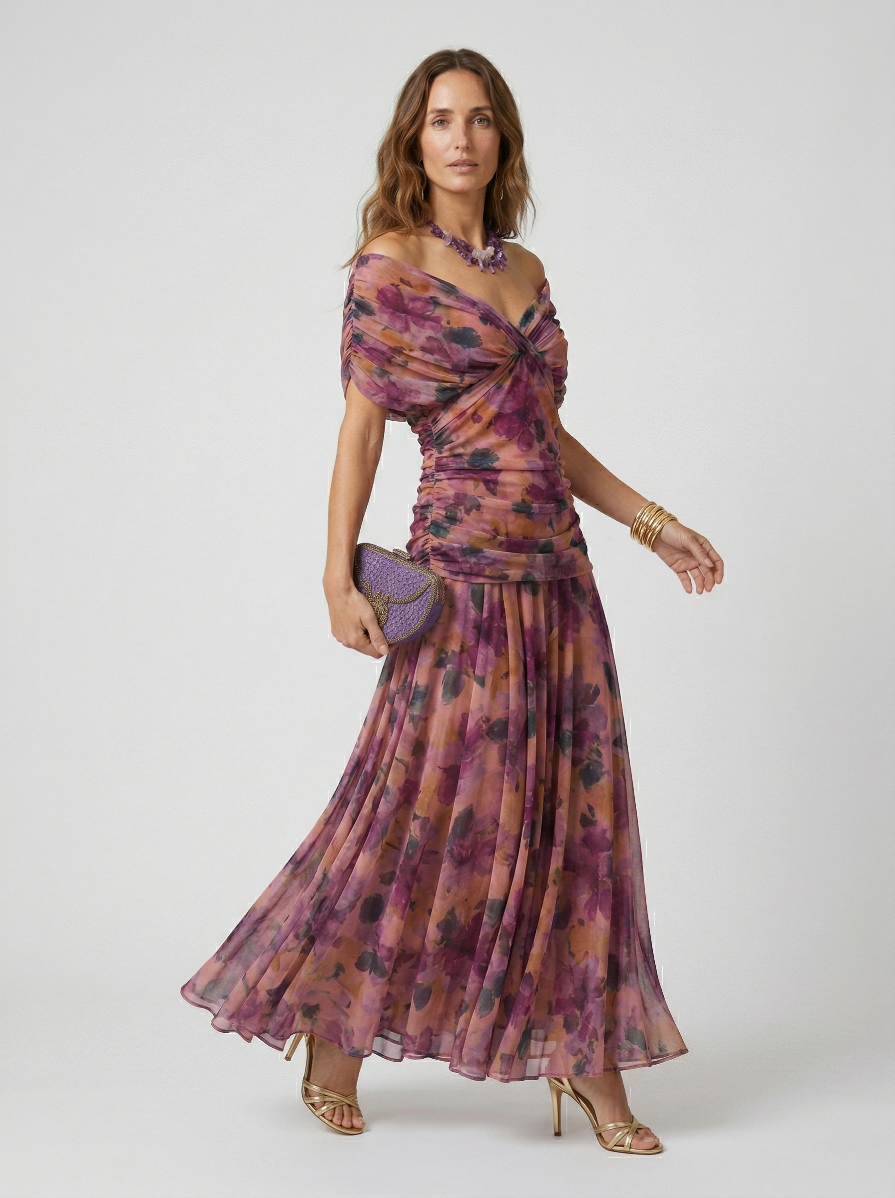 Long Dress with V-Neckline