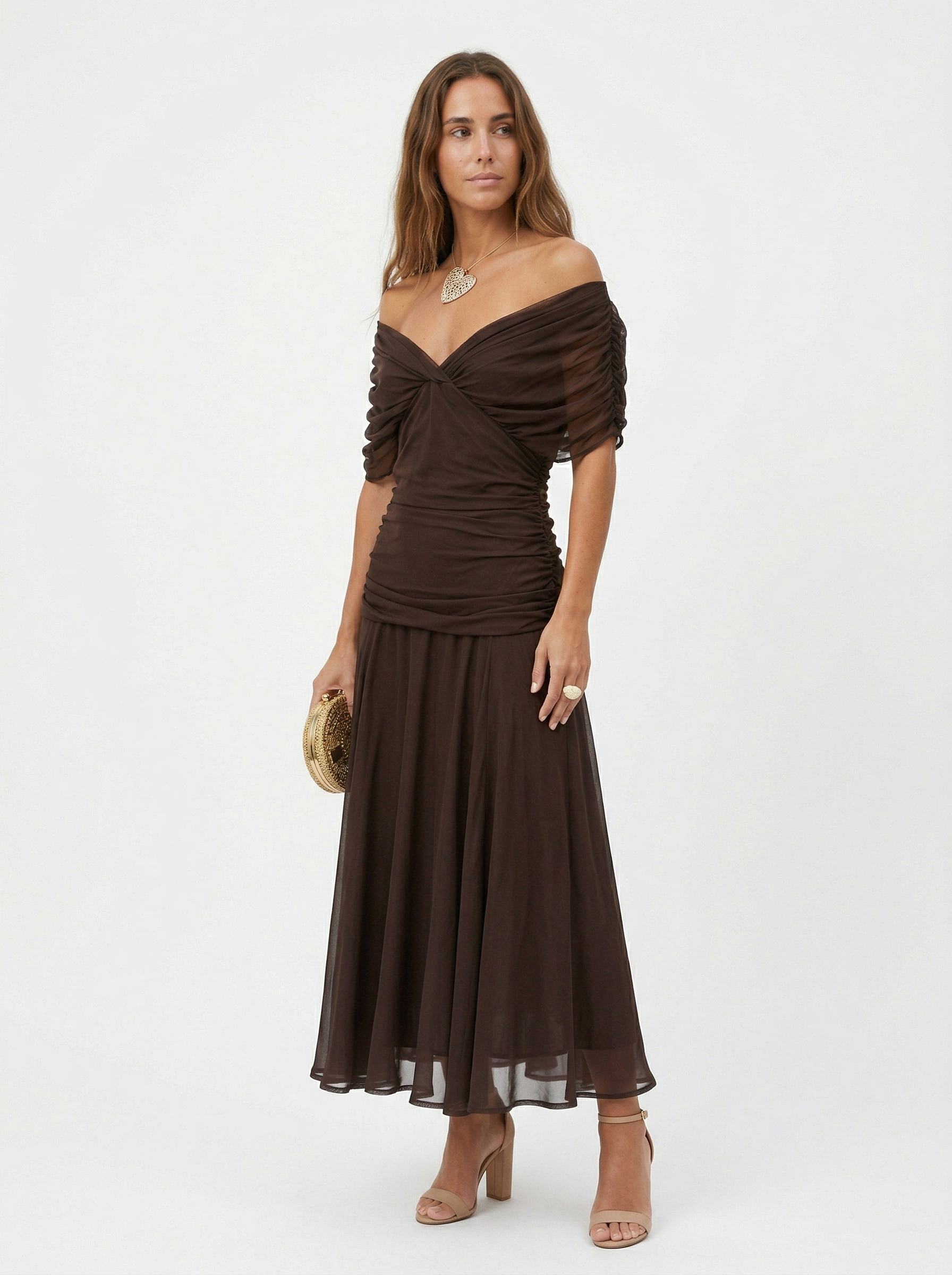 Long Dress with V-Neckline