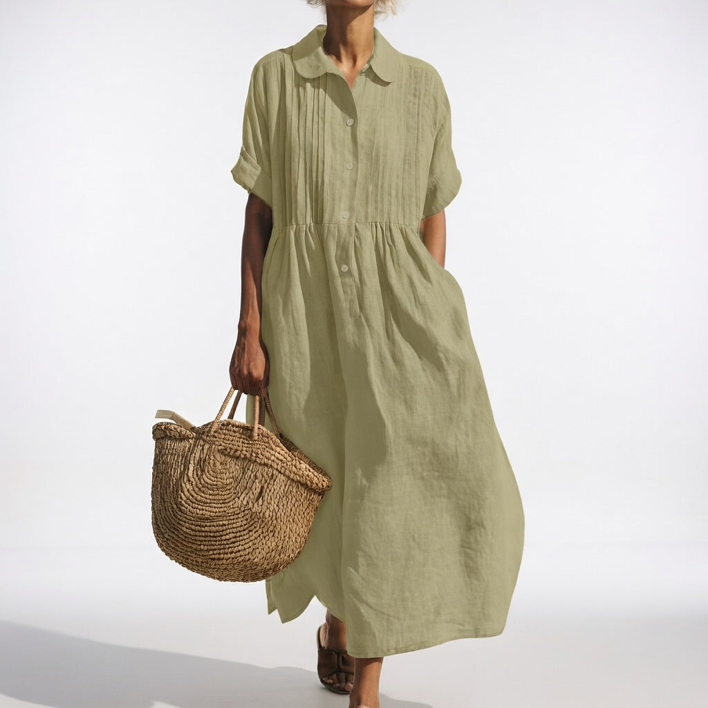 Lysandra™ | Flowy Summer Shirt Dress