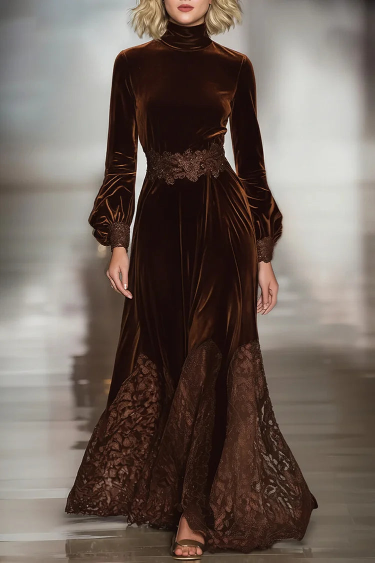 Dahliana | Suede Maxi Dress