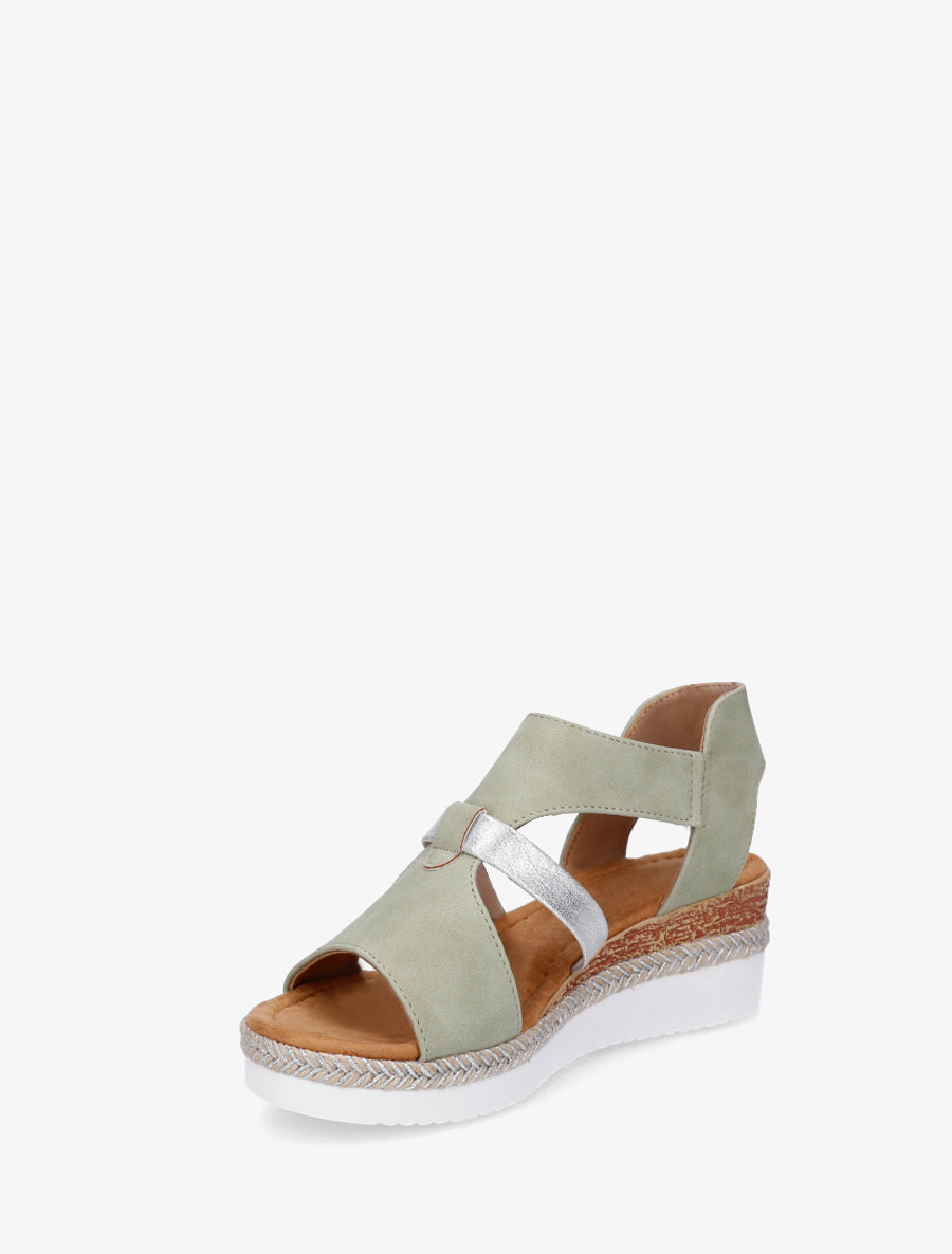 Velcro Strap Wedge Sandals
