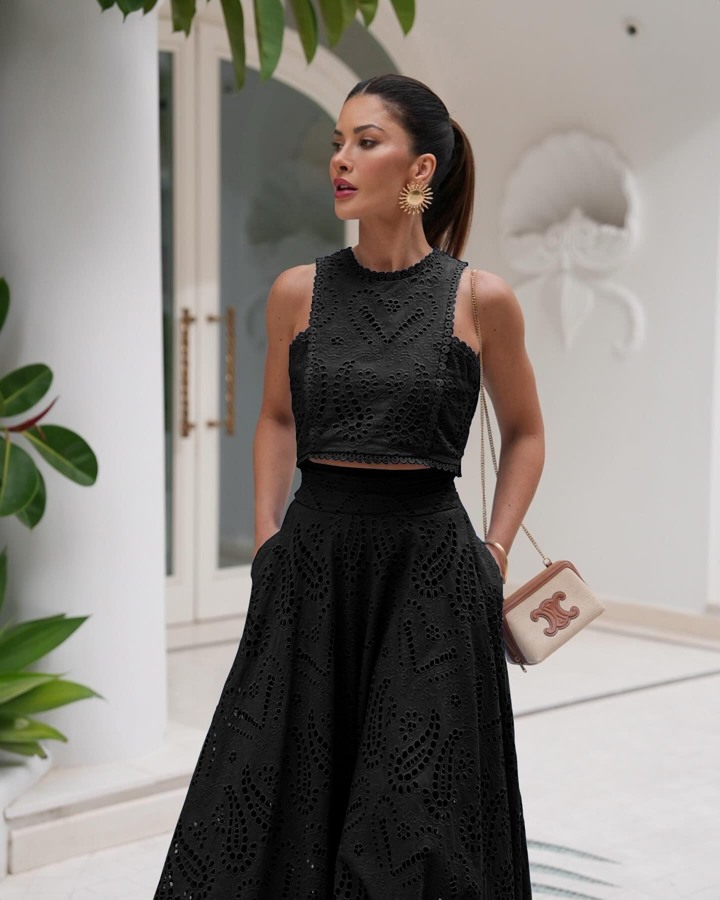Daffodil | Women’s Flowy Eyelet Set Dress