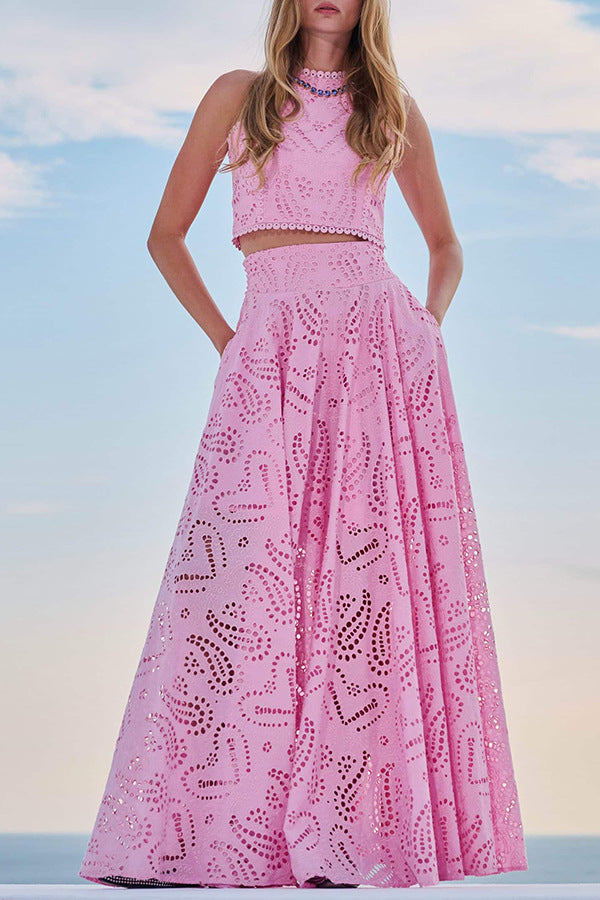 Daffodil | Women’s Flowy Eyelet Set Dress