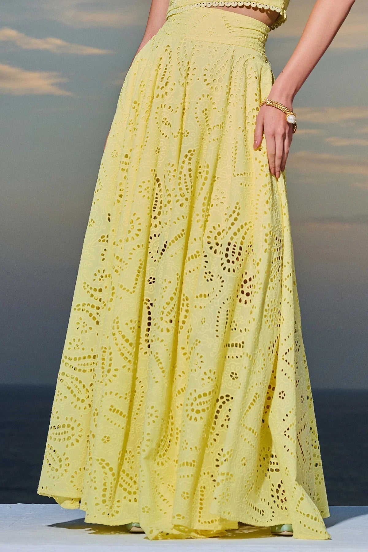 Daffodil | Women’s Flowy Eyelet Set Dress