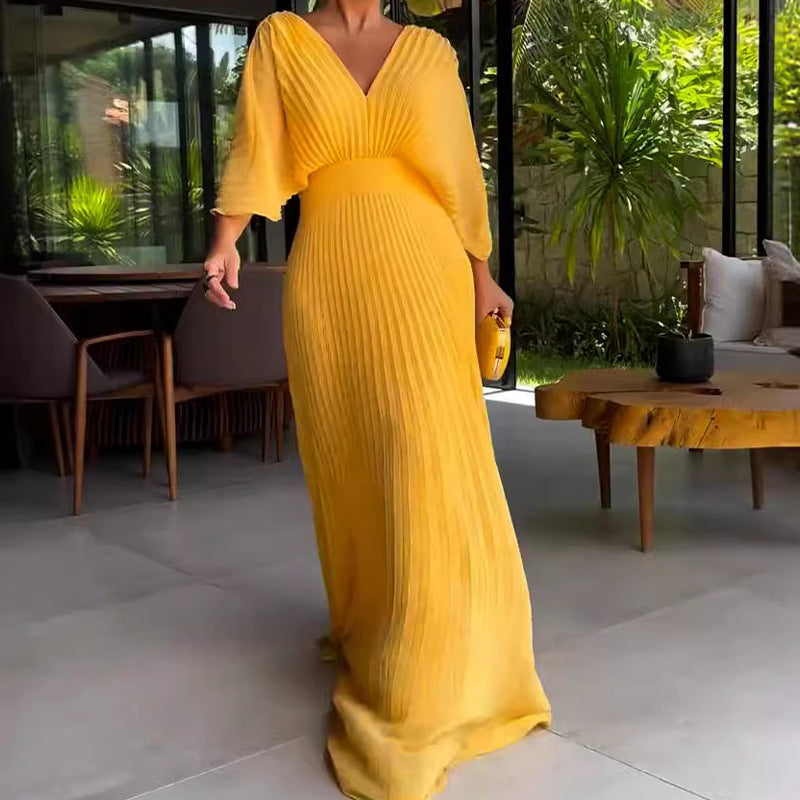 Rhoslyn | Floating Ribbed Maxi Dress
