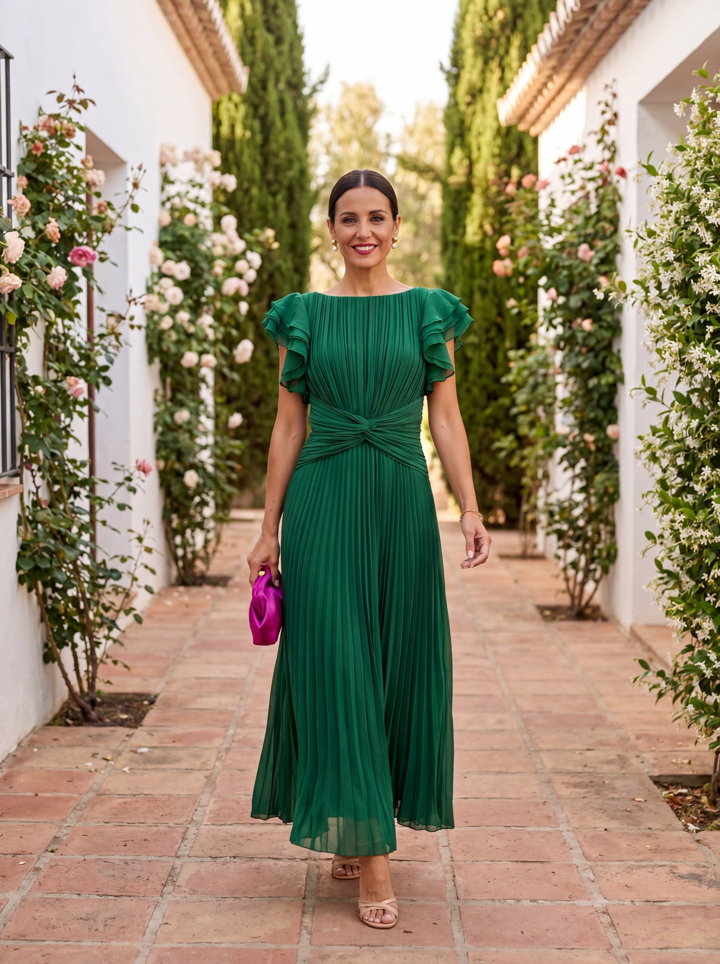 Nellie | Elegant Flowy Midi Dress
