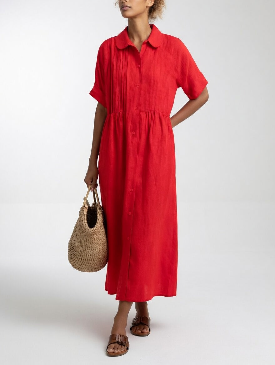Lysandra™ | Flowy Summer Shirt Dress