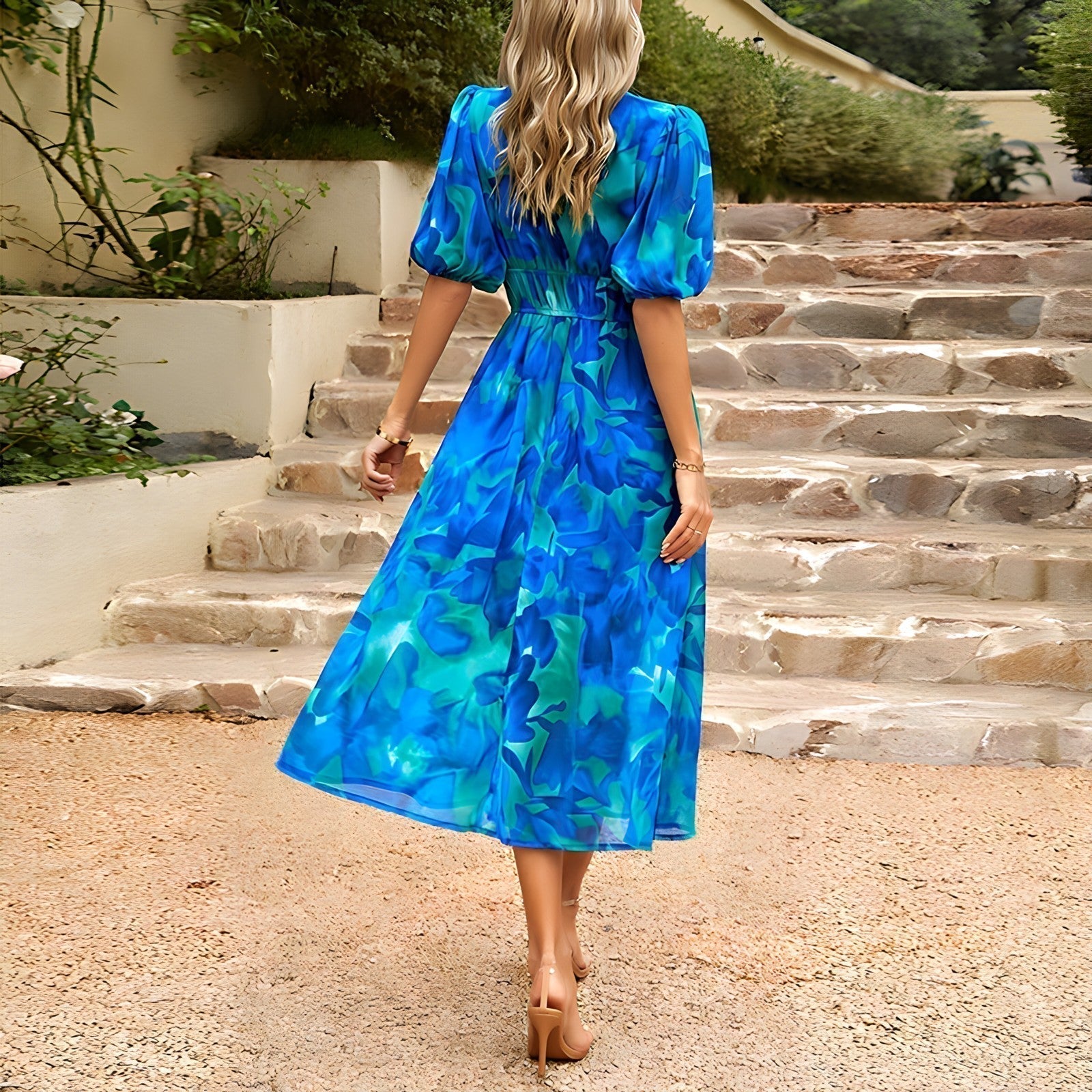 Alexandria | V-Neck Midi Dress