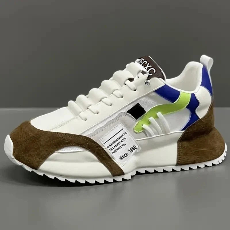 Giuliano | Multicolour Patchwork Suede & Leather Sneakers