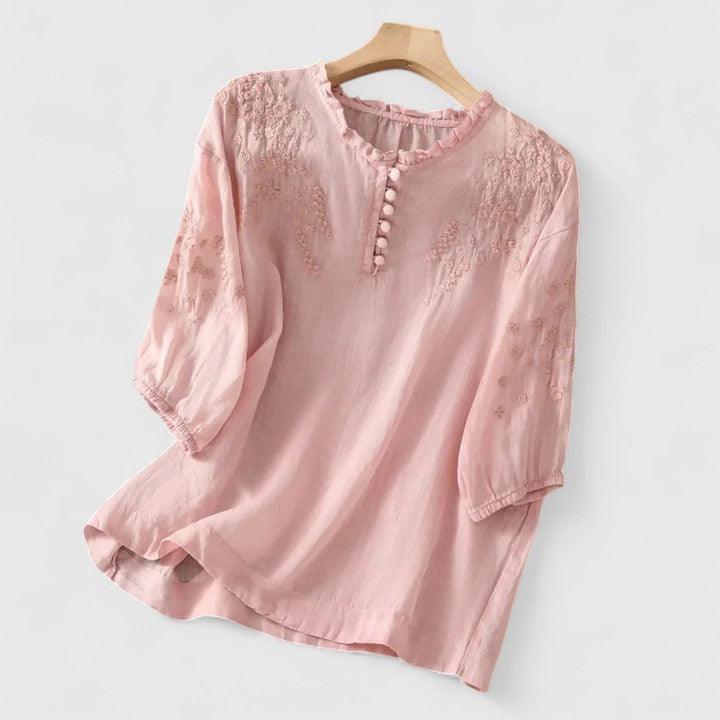 Alexia | Elegant Button-Front Blouse