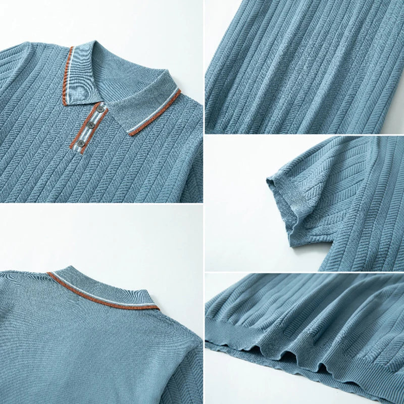 Sterling™ | Textured Knit Polo Shirt
